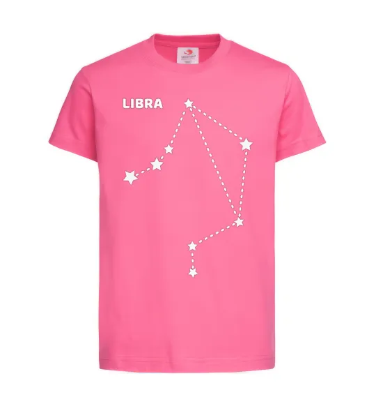 Дитяча футболка Libra stars Яскраво-рожевий фото