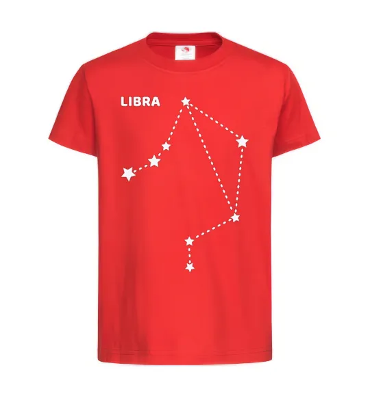 Дитяча футболка Libra stars Червоний фото