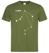 Мужская футболка Libra stars Оливковый фото