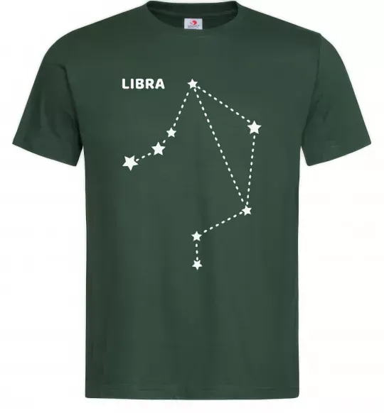 Мужская футболка Libra stars Темно-зеленый фото