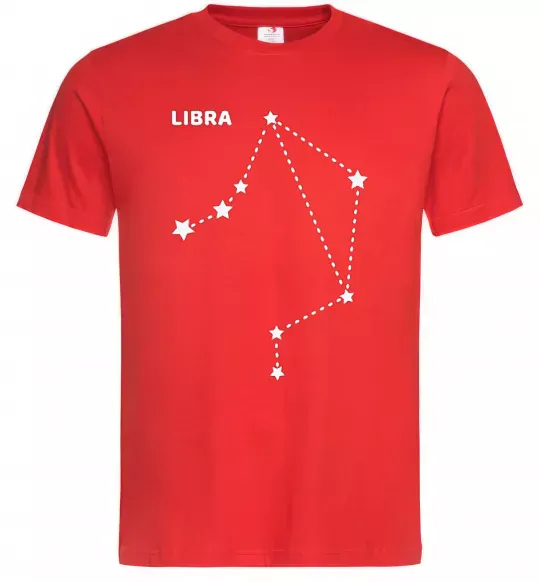 Мужская футболка Libra stars Красный фото