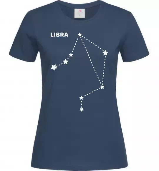 Жіноча футболка Libra stars Темно-синій фото