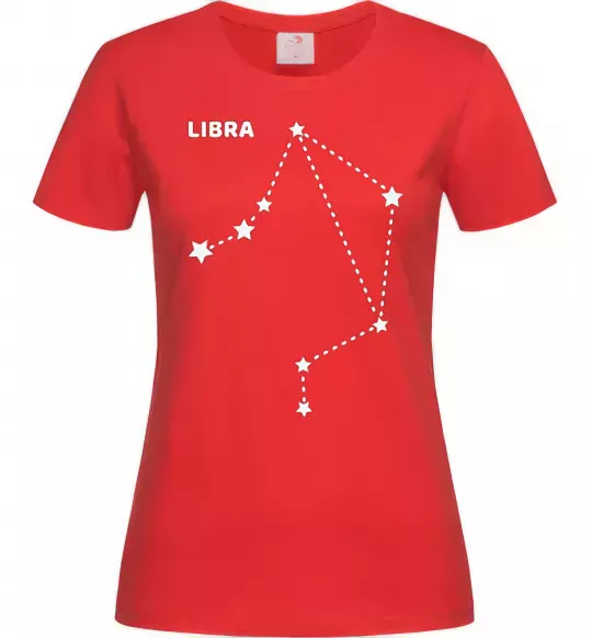 Жіноча футболка Libra stars Червоний фото