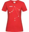 Жіноча футболка Libra stars Червоний Жіноча футболка Libra stars Червоний фото