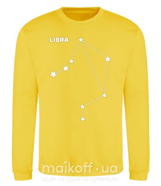 Світшот Libra stars Сонячно жовтий фото