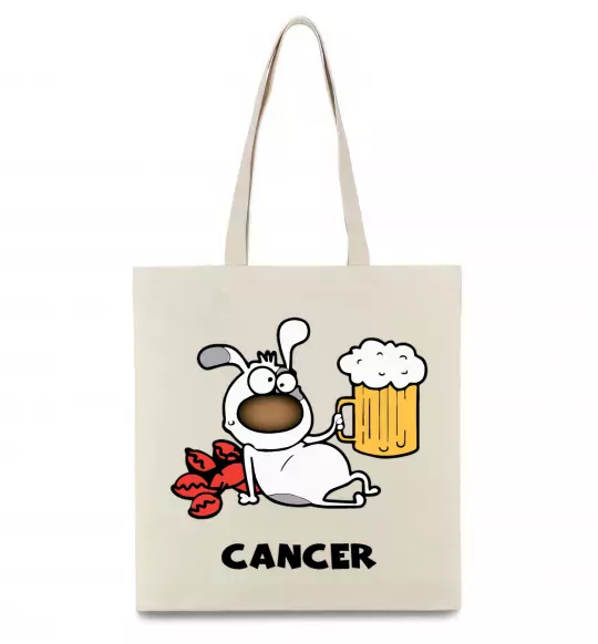 Эко-сумка Рак пес Бежевый фото