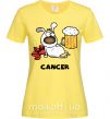 Жіноча футболка Рак пес Лимонний фото