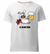 Мужская премиум футболка Рак пес Белый фото