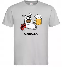 Чоловіча футболка Рак пес Сірий фото