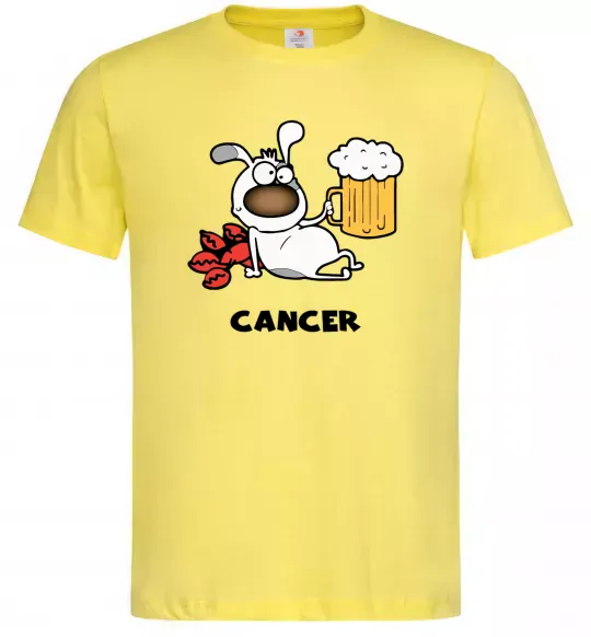 Мужская футболка Рак пес Лимонный фото