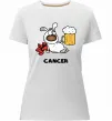 Жіноча преміум футболка Рак пес Білий фото