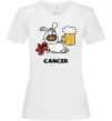 Женская футболка Рак пес Белый фото
