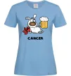 Женская футболка Рак пес Голубой фото
