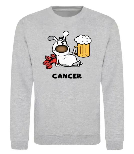 Світшот Рак пес Сірий меланж фото