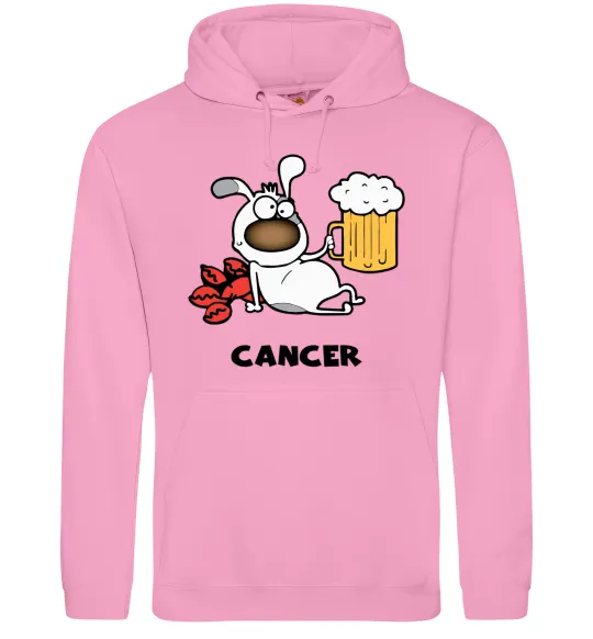 Мужская толстовка (худи) Рак пес Розовый фото