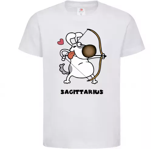 Детская футболка Cтрілець пес Белый фото