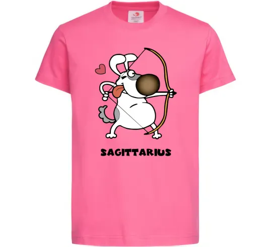 Детская футболка Cтрілець пес Ярко-розовый фото