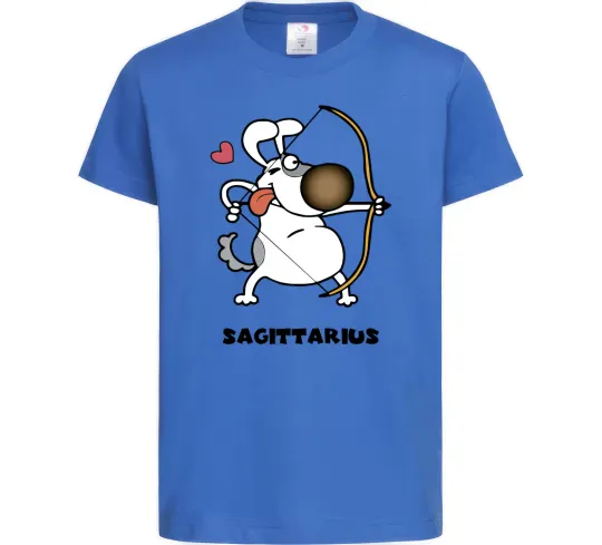 Детская футболка Cтрілець пес Ярко-синий фото