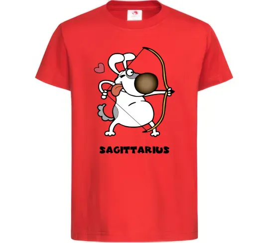 Детская футболка Cтрілець пес Красный фото