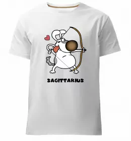 Мужская премиум футболка Стрілець єдиноріг Белый фото