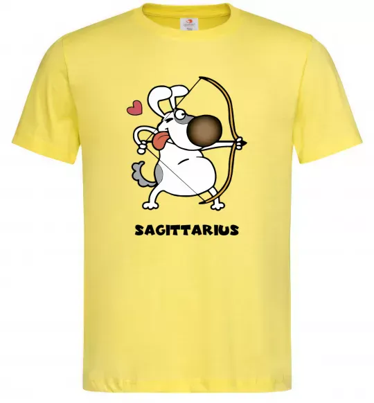 Мужская футболка Cтрілець пес Лимонный фото