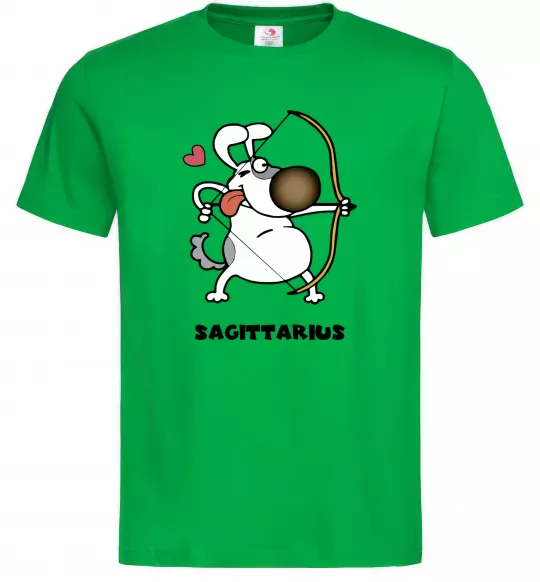 Мужская футболка Cтрілець пес Зеленый фото