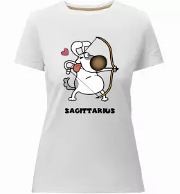 Женская премиум футболка Стрілець єдиноріг Белый фото