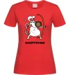 Женская футболка Cтрілець пес Красный Женская футболка Cтрілець пес Красный фото