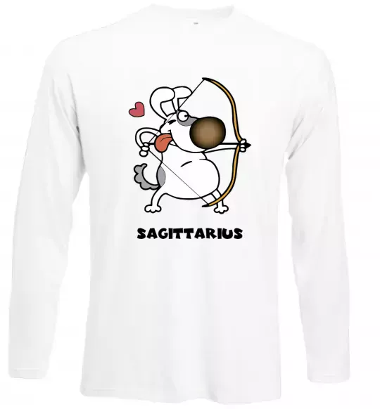 Лонгслів Cтрілець пес Білий фото