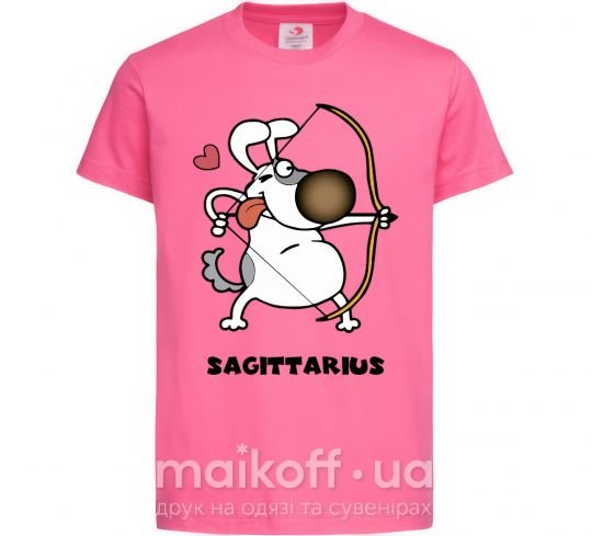 Детская футболка Cтрілець пес Ярко-розовый фото