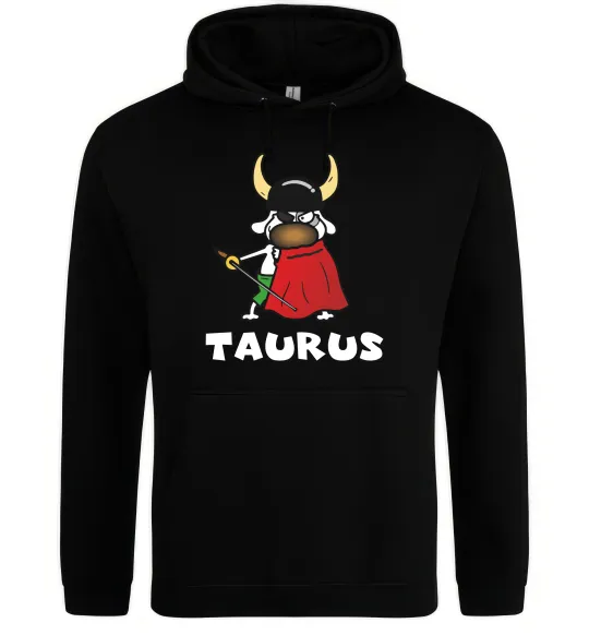 Мужская толстовка (худи) Телець пес Черный фото