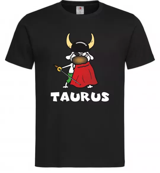 Чоловіча футболка Телець пес Чорний фото