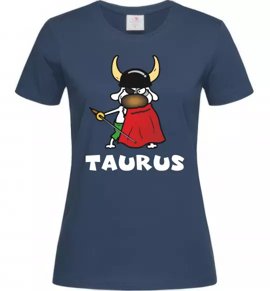 Женская футболка Телець пес Темно-синий фото