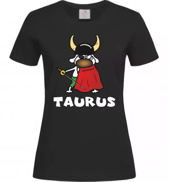 Женская футболка Телець пес Черный фото