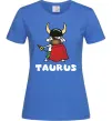 Женская футболка Телець пес Ярко-синий фото