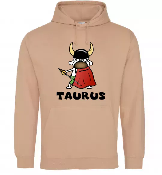 Женская толстовка (худи) Телець пес Песочный фото