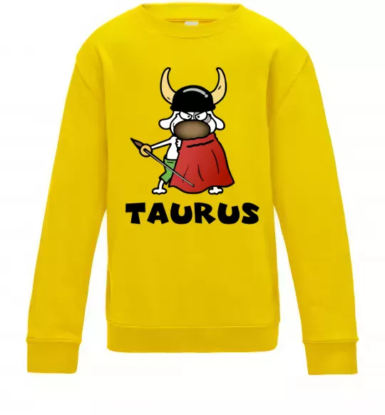 Дитячий світшот Телець пес Сонячно жовтий фото