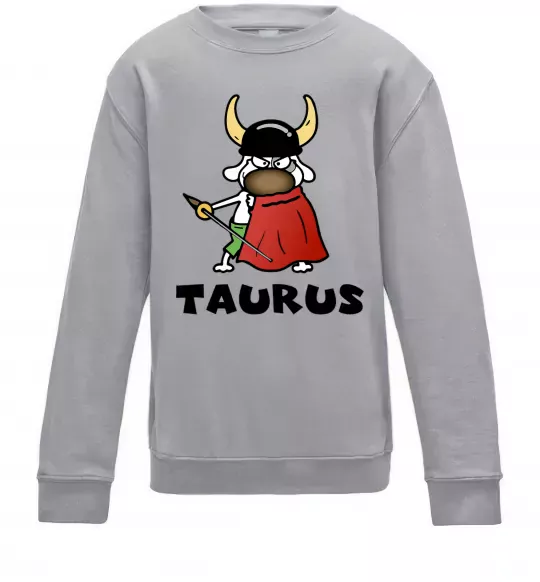 Дитячий світшот Телець пес Сірий меланж фото