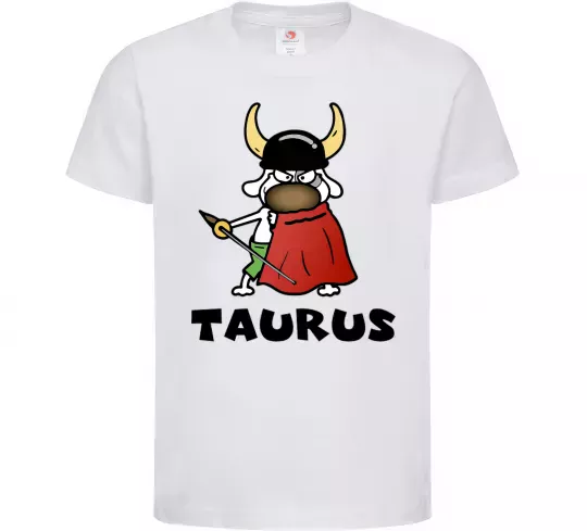 Детская футболка Телець пес Белый фото