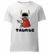 Мужская премиум футболка Телець пес Белый фото