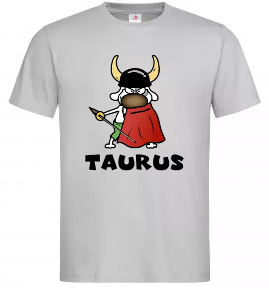 Чоловіча футболка Телець пес Сірий фото