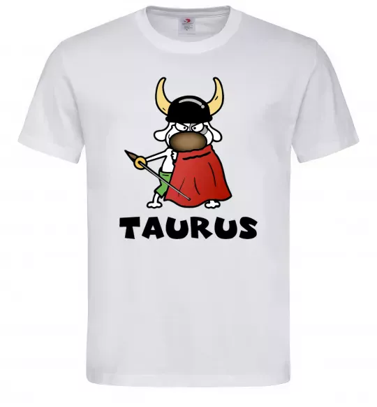 Чоловіча футболка Телець пес Білий фото