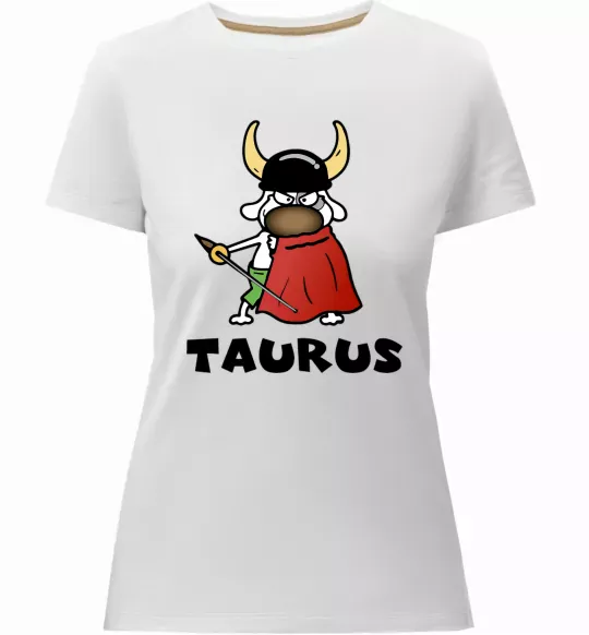 Женская премиум футболка Телець пес Белый фото