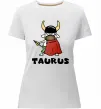 Женская премиум футболка Телець пес Белый Женская премиум футболка Телець пес Белый фото
