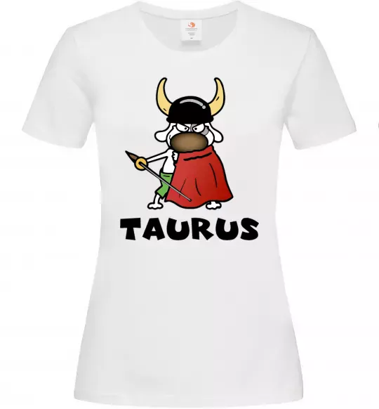 Женская футболка Телець пес Белый фото
