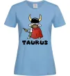 Женская футболка Телець пес Голубой фото
