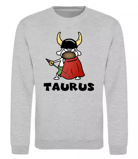Свитшот Телець пес Серый меланж фото