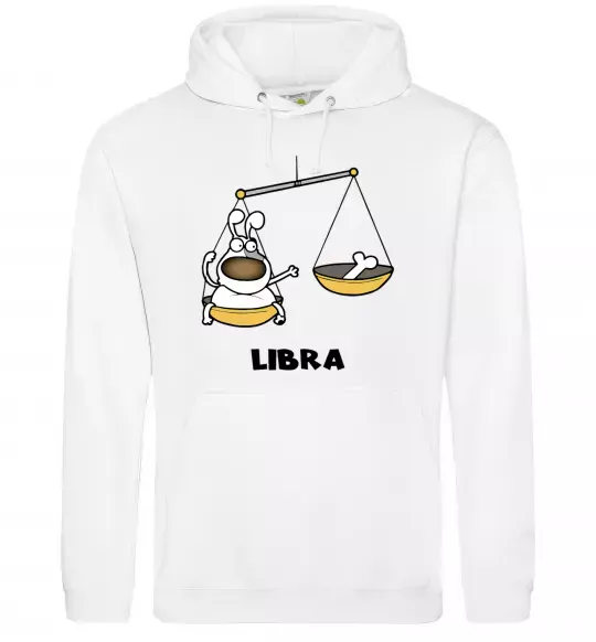 Женская толстовка (худи) Терези пес Белый фото