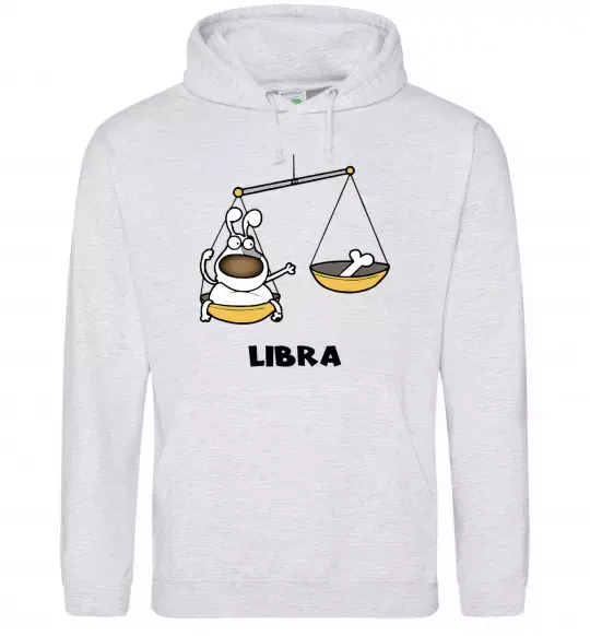 Женская толстовка (худи) Терези пес Серый меланж фото