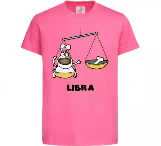 Детская футболка Терези пес Ярко-розовый фото